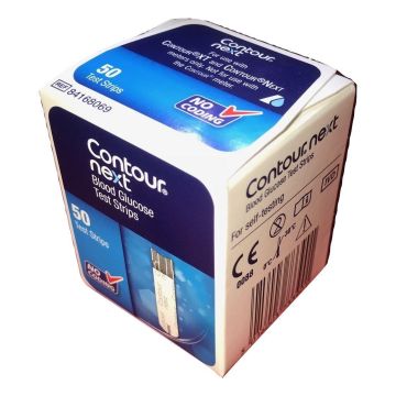 Contour Next Blood Glucose Test Strips For Contour XT & Next Meter (x50)