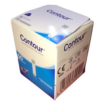 Contour Blood Glucose Test Strips For Glucose Meter (x50)