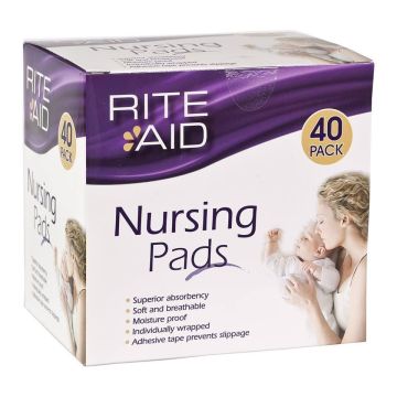 Rite Aid Leak Proof Super Absorbent Nursing Breast Pads - 40 Pack
