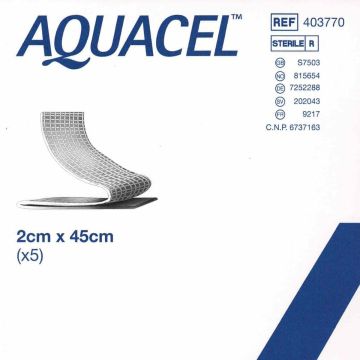 Aquacel Hydrofiber Ribbon Dressing 2cm x 45cm S7503 (x5)