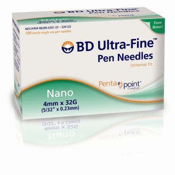 BD Micro-Fine Plus Pen Needles ULTRA 4mm 32G (x100)