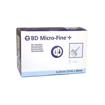 BD Micro-Fine Plus Pen Needles 8mm 31G (x100)