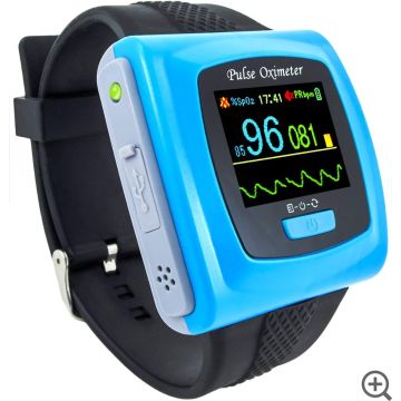 Contec Wrist Watch Finger Pulse Oximeter CMS50F + Data Storage