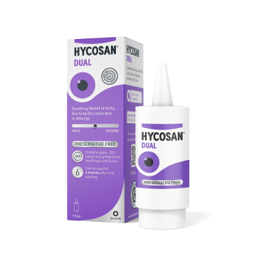 Hycosan Dual Preservative-Free Lubricating Allergy Eye Drops 7.5ml