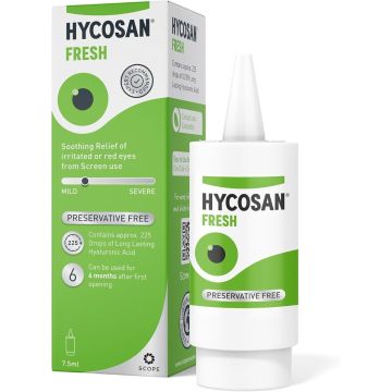 Hycosan Fresh Preservative-Free Lubricating Eye Drops 7.5ml