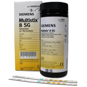 Siemens Multistix 8 SG Urine Reagent Test Strips (x100)