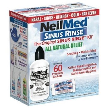 NeilMed Sinus Rinse Starter Kit With Bottle + 60 Premixed Sachet
