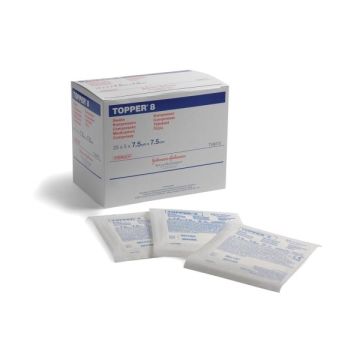 Topper 8 Gauze Swabs 7.5cm x 7.5cm x125 (25 pks of 5) Sterile