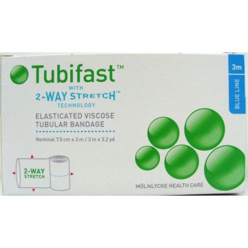 Tubifast 2-Way Stretch Blue Bandage 7.5cm x 3m