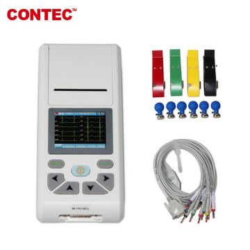 Contec ECG90A Handheld Digital ECG 12-Lead EKG Electrocardiograph Auto-Analysis