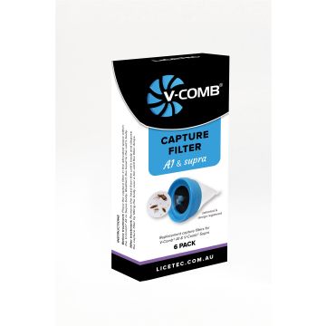 LiceTec V-Comb A1 Supra Lice Comb Replacement Filters (x6)