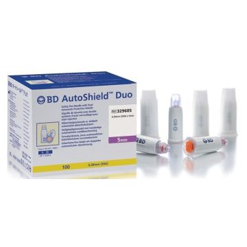 BD AutoShield Duo Safety Pen Needle 329605 0.30mm 30G x 5mm (x100)