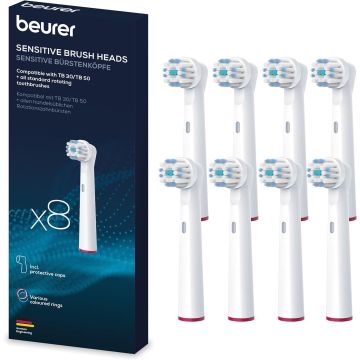 Beurer TB30 TB50 Replacement Brush Heads Sensitive x 8