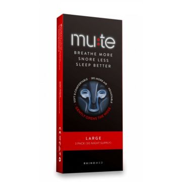 MUTE Nasal Dilator for Better Breathing and Snoring Reduction - Large (x3)