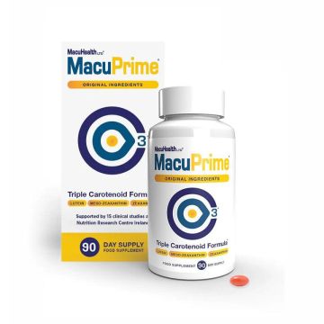 MacuPrime Triple Carotenoid Formula Daily Eye Food Supplement Softgels (x90)