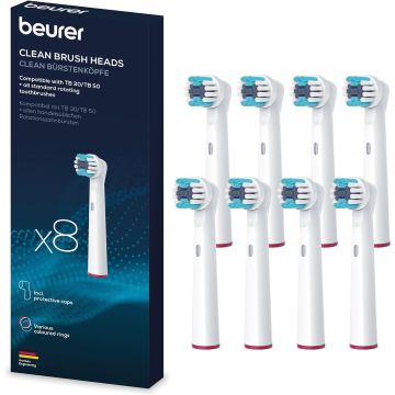 Beurer TB30 TB50 Replacement Brush Heads Clean x 8