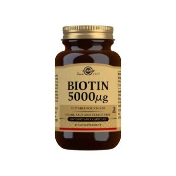 Solgar Biotin 5000µg Vegetable Capsules (x100)