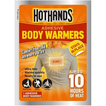 HOTHANDS Adhesive Body Warmer - up to 10 Hours of Heat - Air Activated (x5)
