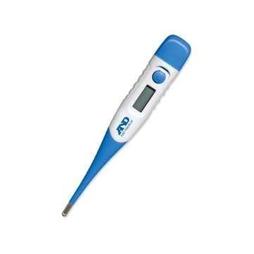 A&D UT-113 Accurate Digital Thermometer with LCD Display and Flexible Tip