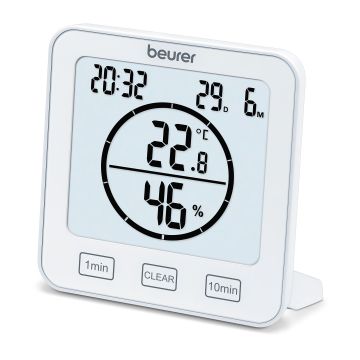 Beurer HM22 Thermo Hygrometer - Temperature Humidity with Date and Timer Display