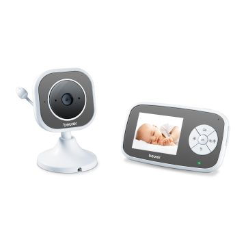 Beurer BY110 Video Baby Monitor with LCD Colour Display - Night Vision, Lullabies and Temperature