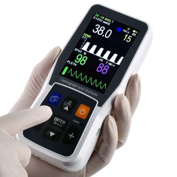 Creative Medical PC-900B Hand Held Capnograph and Pulse Oximeter with Adult Probe
