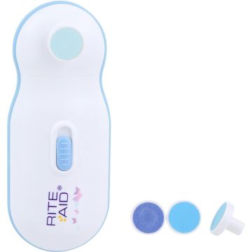 Rite Aid Electronic Baby Nail File Trimmer With Carry Case + 4 Heads