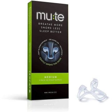 MUTE Nasal Dilator for Better Breathing and Snoring Reduction - Medium (x3)