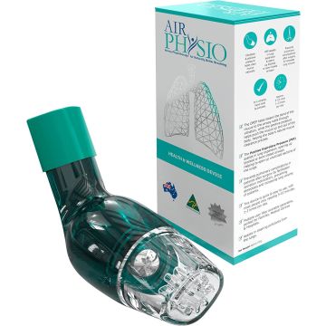 AirPhysio Device for Naturally Improved Breathing Lung Capacity and Mucus Clearance