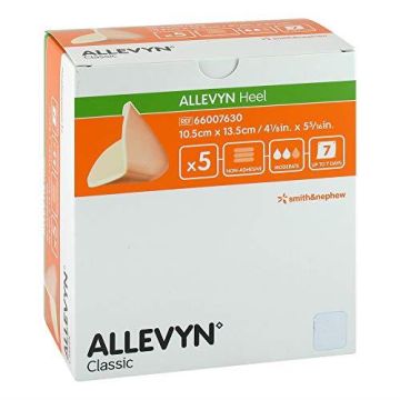 Allevyn Heel Non-adhesive Foam Dressings 10.5cm x 13.5cm (x5) 66007630
