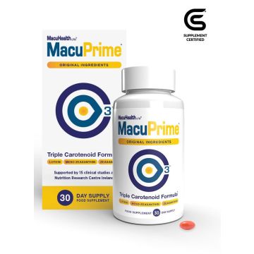 MacuPrime Triple Carotenoid Formula Daily Eye Food Supplement Softgels (x30)
