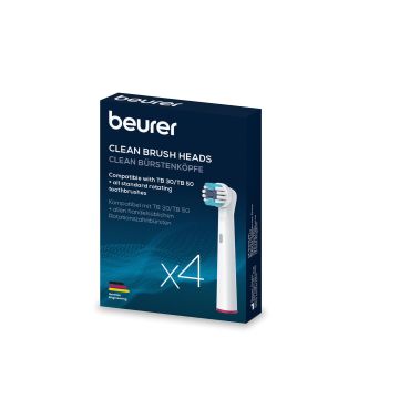 Beurer TB30 TB50 Replacement Brush Heads Clean x 4