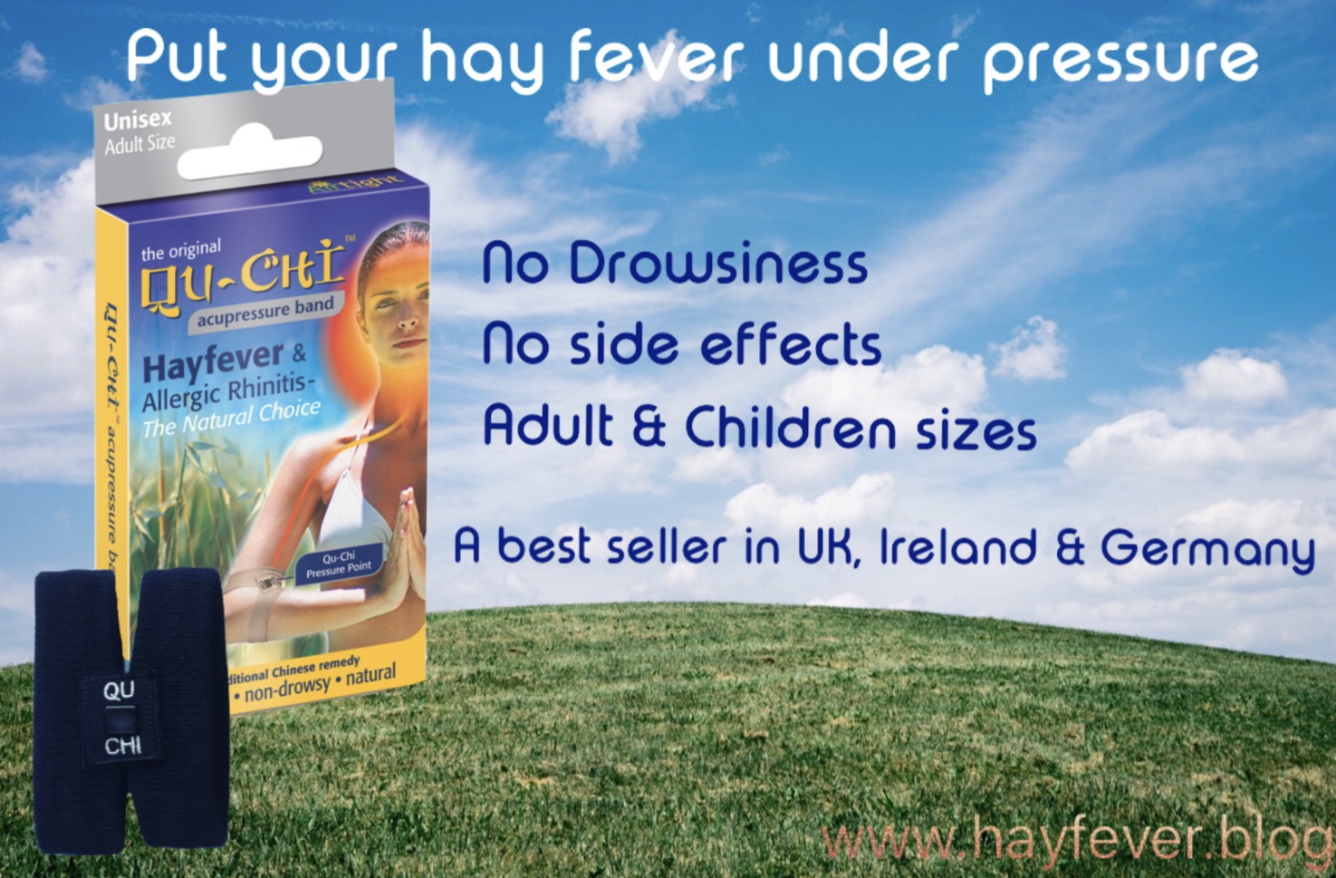Its time to give hay fever the elbow With the Qu-Chi Hayfever Band
